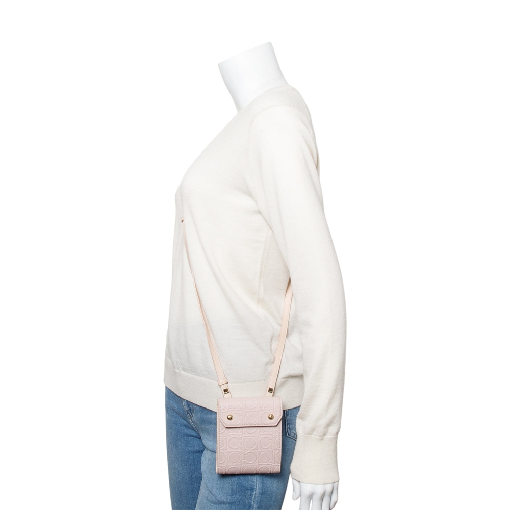 Salvatore Ferragamo Light Pink Crossbody Bag Leather - Picture 2 of 6